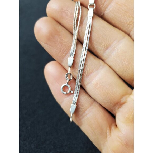 Silver 925 Chain bracelet-Twist Rope Dainty Snake Chain- Herringbone bracelet - Picture 7 of 10